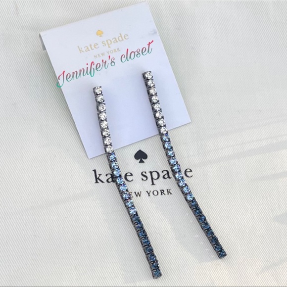 Kate Spade ♠️ Crystal Linear Earrings - Picture 6 of 7